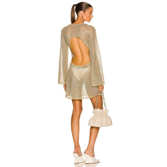 Cult Gaia Hazen Knit Dress in Gold - Picture 2 of 16